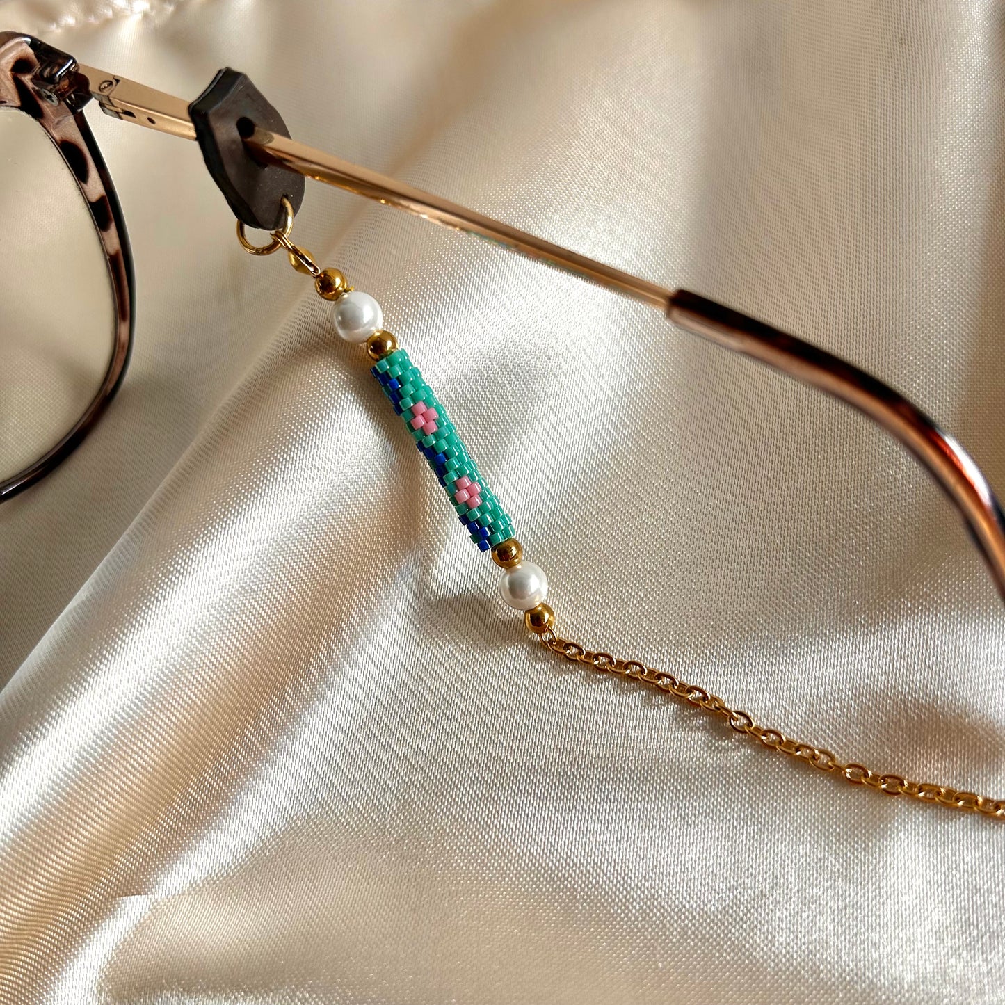 Cuelga gafas tejido Miyuki Ocean